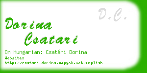 dorina csatari business card